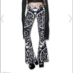Killstar velvet bell bottoms boho occult
